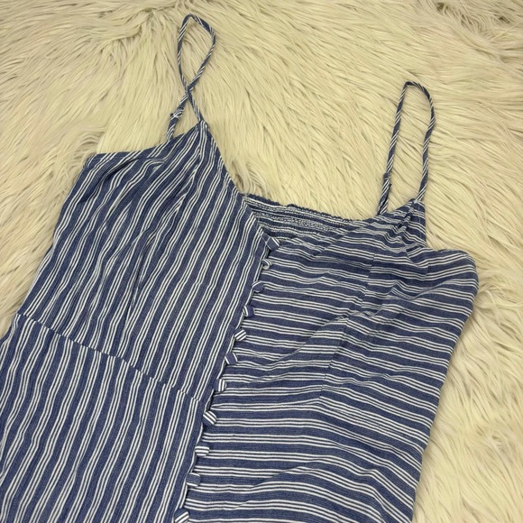 Red Carter Women's US 8 Blue Striped Button Front Maxi Dress Coverup Resort Beac - Picture 2 of 8